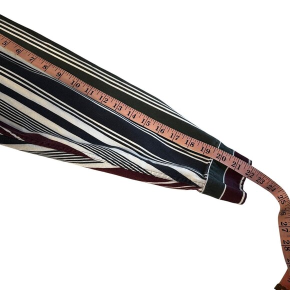 Vintage Ivy Crew 90s Stripe Button Down Shirt XL Preppy Country Western - Picture 7 of 9